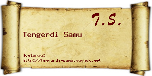 Tengerdi Samu névjegykártya
